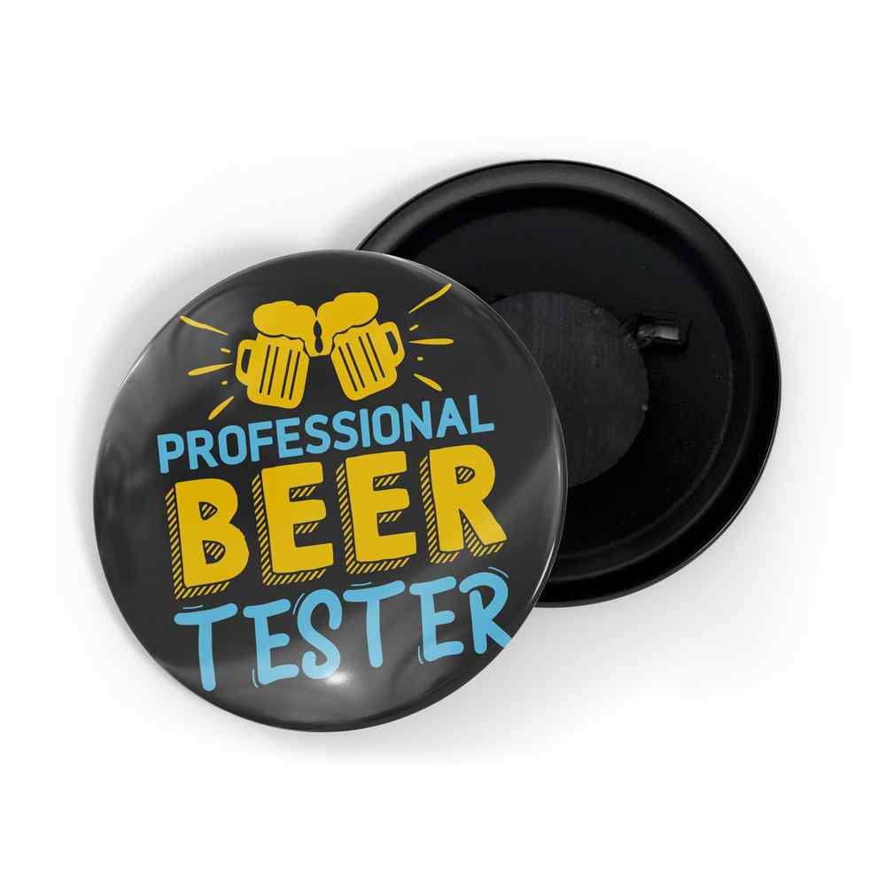 dhcrafts Fridge Magnet Black Professional Beer Tester Glossy Finish Design Pack of 1 (58mm)